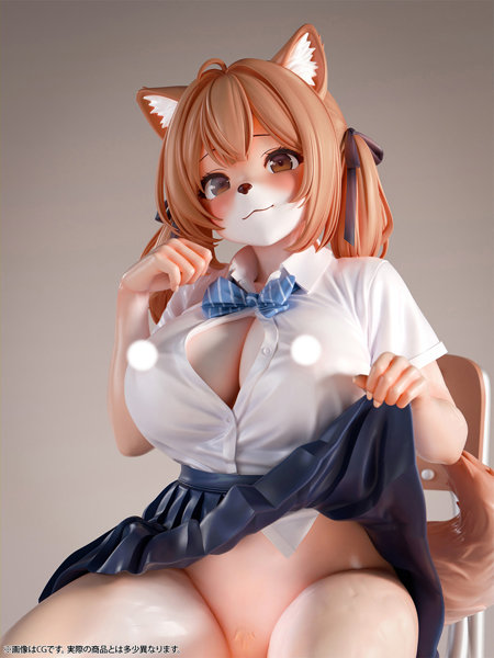 肉感少女 発情期メスケモ同級生の誘惑 小麦 【再販】1/6スケール塗装済み完成品フィギュア 画像12