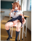 肉感少女 発情期メスケモ同級生の誘惑 小麦 【再販】1/6スケール塗装済み完成品フィギュア 画像1