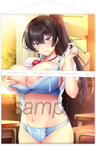 【受注限定生産】mdfあん先生描き下ろし ダキカノSecond Kiss 深見ありさ A1サイズ2重タペストリー 画像1