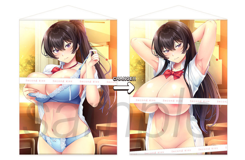 【受注限定生産】mdfあん先生描き下ろし ダキカノSecond Kiss 深見ありさ A1サイズ2重タペストリー