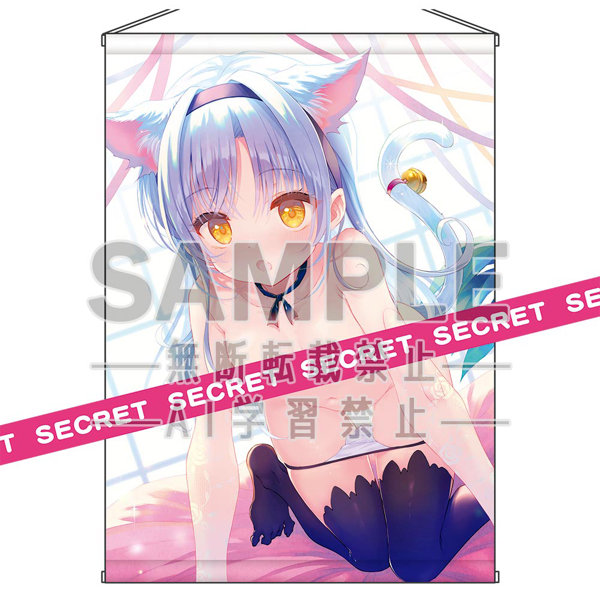 タケイオーキ描き下ろし 迫り来る猫耳コスガール◇ X-RATED タペストリー