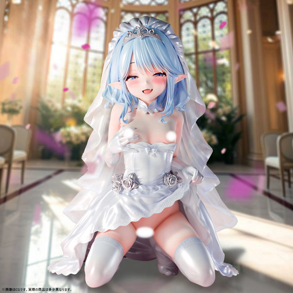 【FANZA限定】肉感少女 ウェディングでXXXしよう！ エイルリス 1/5スケール塗装済み完成品フィギュア オリジナル落書きデカール付き 画像1
