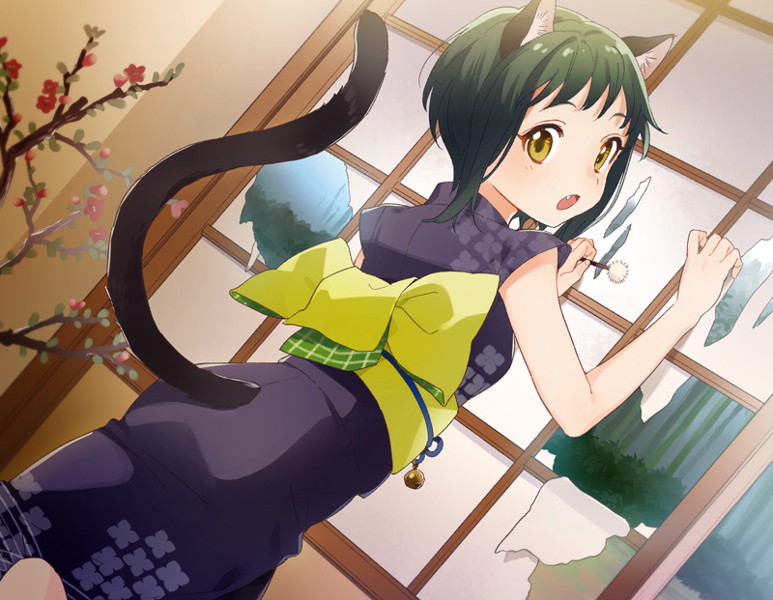 ねこぐらし。 F6キャンバス クロ猫