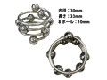 フェティッシュウルトラメタルリング スパイラル8ボール 30mm 画像1