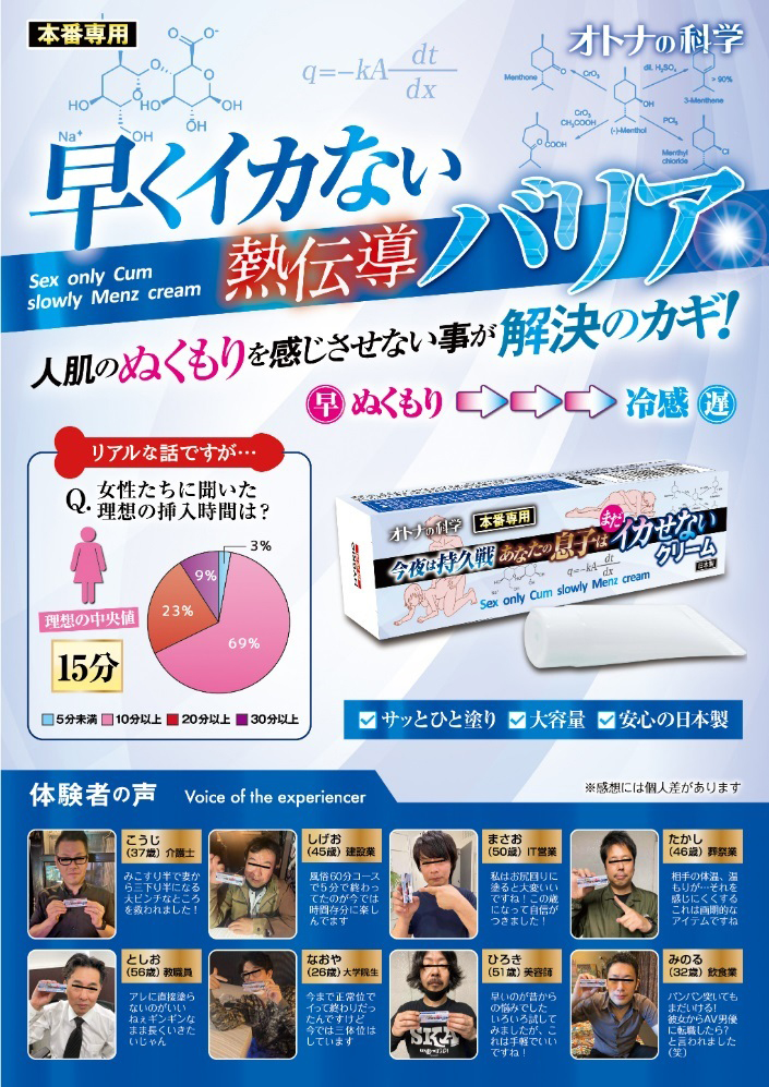 オトナの科学 本番専用 今夜は持久戦あなたの息子はまだイカせないクリームの商品画像 5