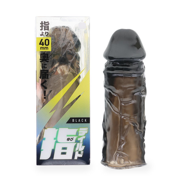 指ディルド クリアブラック（p-418）