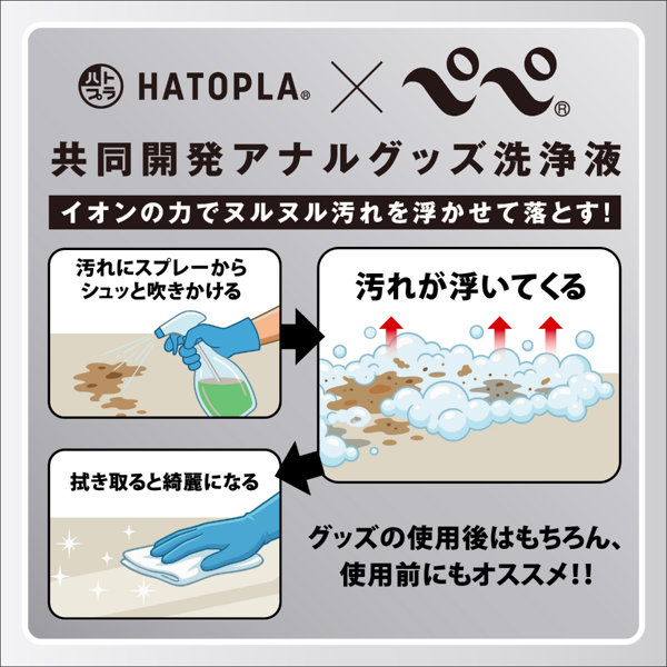 ハトプラ×ぺぺ A3アナルグッズクリーナー スプレーボトル140ml 画像1