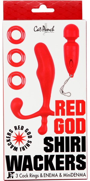 CatPunch RED GOD SHIRI WACKERS 3Cock Rings＆ENEMA＆MiniDENMA KIT 画像1
