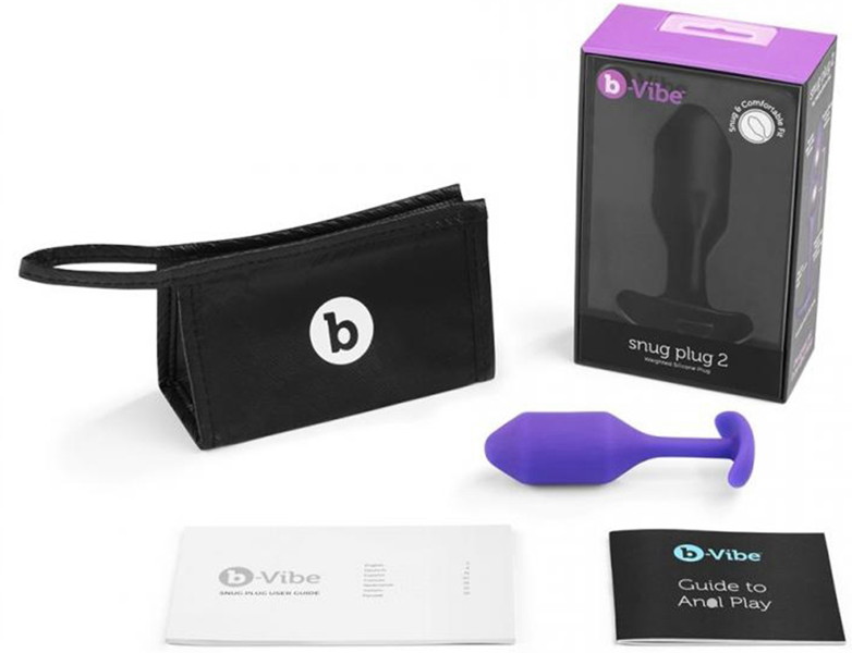 B-Vibe SNUG PLUG 2 PURPLE スナッグプラグ 2 紫 画像2