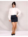 裏地付きOLタイトミニスカート 紺 W85