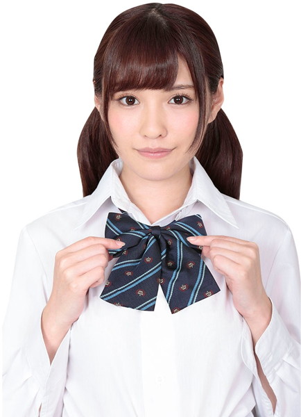 きゅん可愛スクールリボン 紋章ブルーストライプ 画像1