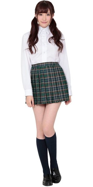 鉄板スタイルチェックスカート ディープグリーン 画像1