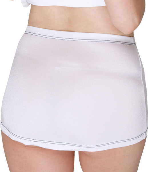 光沢薄々ストレッチミニスカート 画像1
