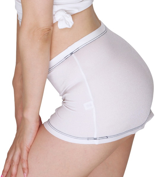 光沢薄々ストレッチミニスカート 画像2
