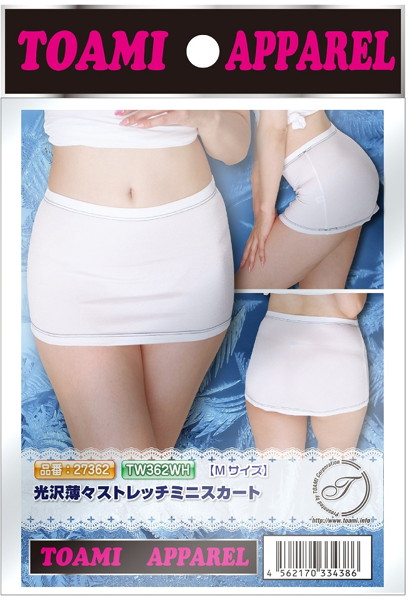 光沢薄々ストレッチミニスカート 画像3