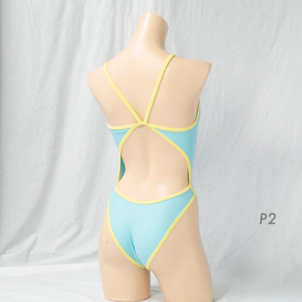 REALISE(リアライズ) 【N-0331BCBIG】バイカラートライアングルバックスイムスーツ/Bicolor Triangle Back Swimsuit(Wカレンダー加工) (P2 4L) 画像1