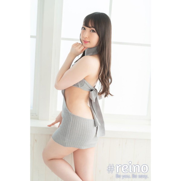 例のニット/胸開きタートルネックグレー 画像13