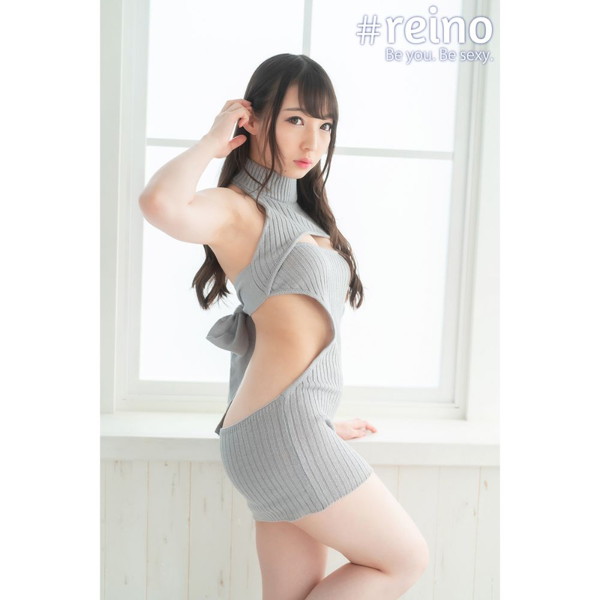 例のニット/胸開きタートルネックグレー 画像16