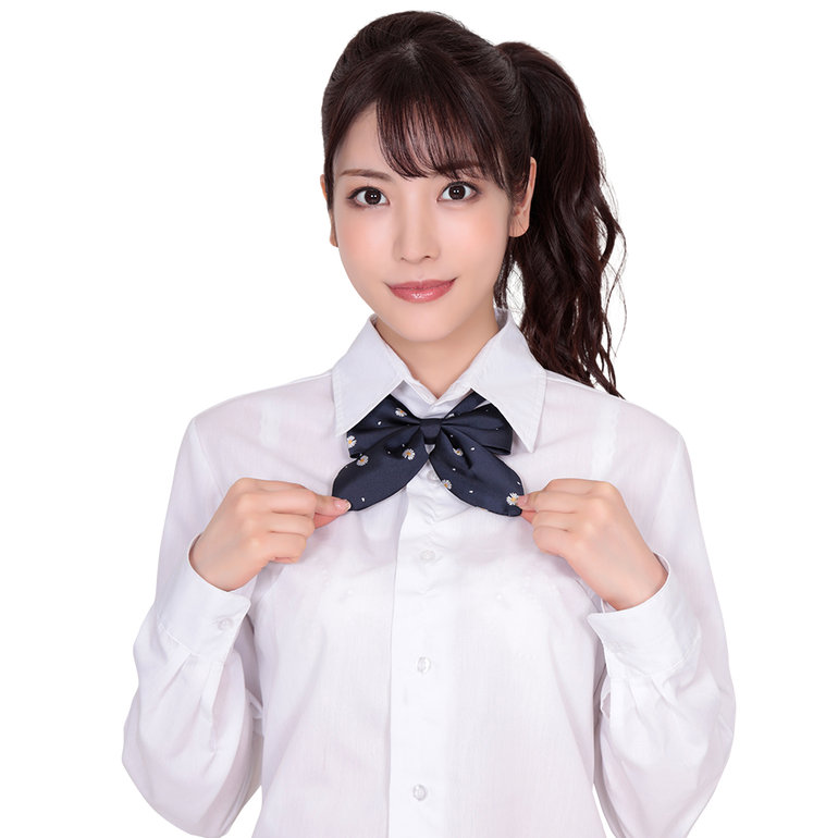 きゅん可愛スクールリボン 紋章花ネイビーの画像 3