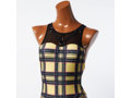 POOLSIDER(プールサイダー) 【PS-OP-22-001】タータンプリントワンピーススイムスーツ/TARTAN print One-piece Swimsuit(ソフトストレッチ素材)(KW) (5, YL) 画像7
