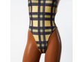 POOLSIDER(プールサイダー) 【PS-OP-22-001】タータンプリントワンピーススイムスーツ/TARTAN print One-piece Swimsuit(ソフトストレッチ素材)(KW) (5, YL) 画像8