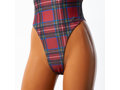 POOLSIDER（プールサイダー） 【PS-OP-22-001 Plus2】タータンプリントワンピーススイムスーツ/TARTAN print One-piece Swimsuit（ソフトストレッチ素材）（KW） （2X， RD） 画像7