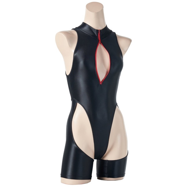 ［REALISE］ リアライズ 【RSFT-001 PLUS2】 カットアウトソングスイムスーツ（ショート）/ Cut Out Thong Swimsuit（イージーストレッチ）（NM） （5L， Yellow zipper） 画像2