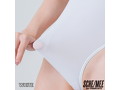 SM133極薄オープンバック競泳水着/ホワイト/M-L（PFT119） 画像3