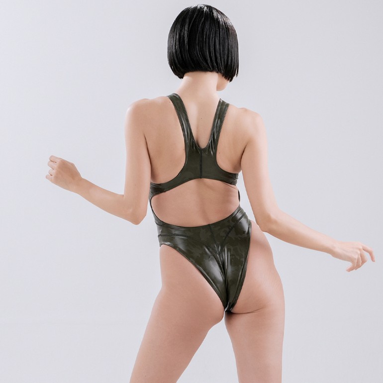 ミックスエナメルスイムスーツの画像 3