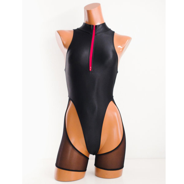 カットアウトソングスイムスーツ（ショート）/ Cut Out Thong Swimsuit（イージーストレッチ）（NM） （XS-S）