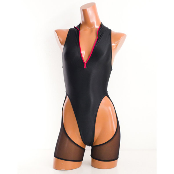 カットアウトソングスイムスーツ(ショート)/ Cut Out Thong Swimsuit(イージーストレッチ)(NM) (LL-3L) 画像2