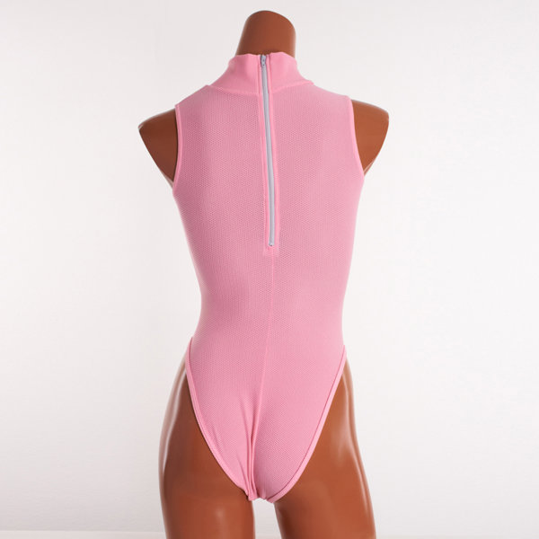 Hi-neck Mesh bodysuit (Stretch mesh)(NM) (3L, MRY) 画像1