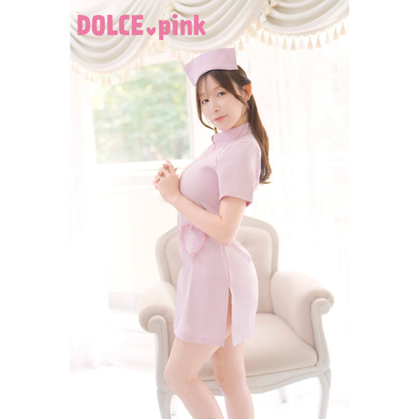 DOLCE.pink セクシーナース 誘惑スリット ミニ ピンク(MIU0528) 画像3