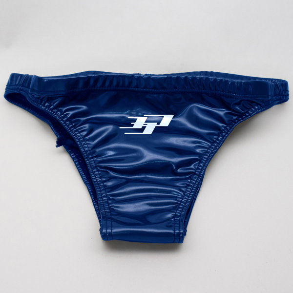 Rubbirized Swim brief （Stretch mesh）（NM） （L， Glossy Navy）