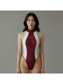 Hi-neck Mesh bodysuit (Stretch mesh)(NM) (L, VLN)