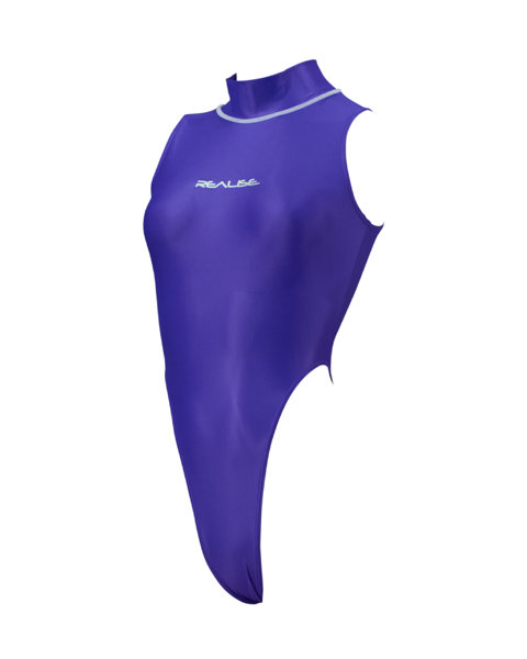 Hi neck high leg Swimsuit （K-0303 KW）（2X， Midnight Surf）