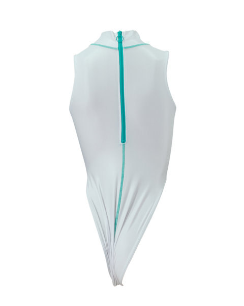 Hi neck high leg Swimsuit （K-0303 KW）（L， Polar Halo） 画像1