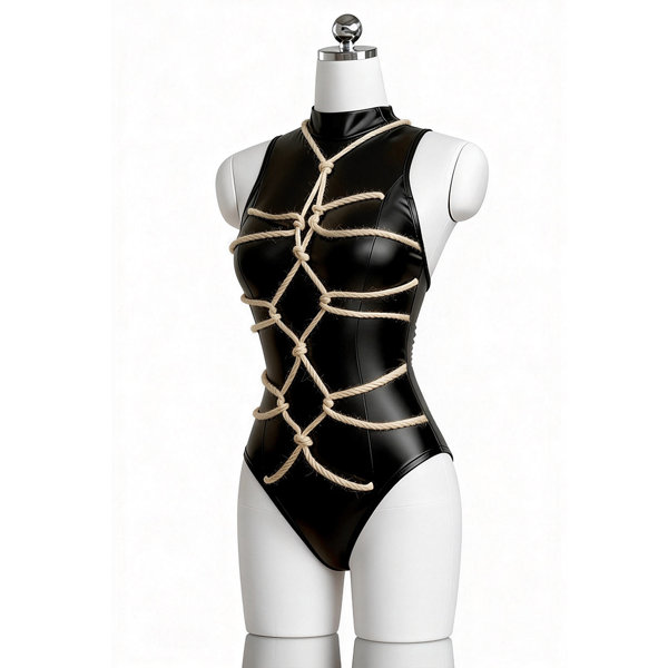 【Bondage Girl 亀甲式スク水】ブラック（BG-102） 画像7