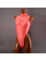 ハイネックTバックハイレッグスイムスーツ / Hi neck Thong back Swimsuit （T-0303 KW）（S， Acid Coral）