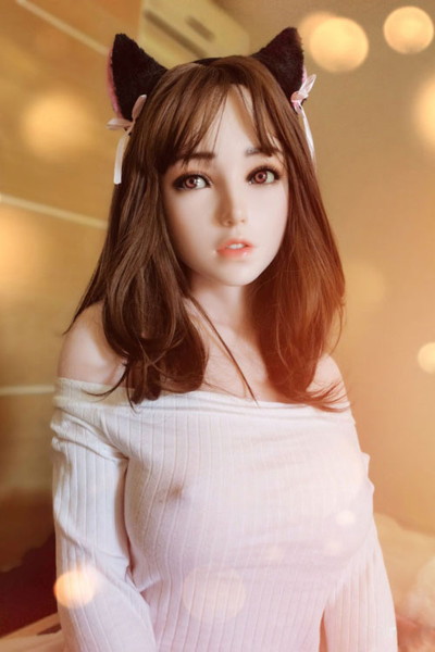 アカシア＜乳首の色:ピンク 目:ブラウン ウィッグ:長い髪 オナホール:脱着式 陰毛:なし ボルトなし自立 ヴァ●ナ深さ:13cm＞シリコン