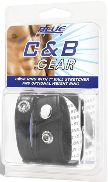 ’Blue Line C●ck Ring With 1’’Ball Stretcher And Optional Weight Ringコッ●リング＆ウェイトリング付きボールストレッチャー（2.5cm）’