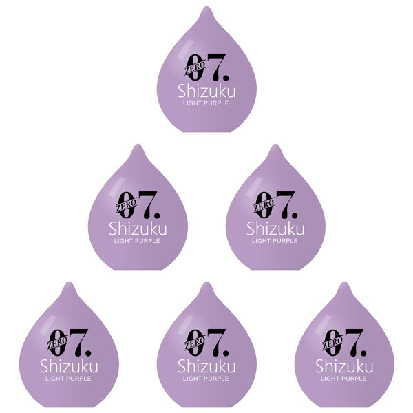 YUIRA-ZERO7shizuku- ライトパープル 6個セット ［パウチローション付属］［先端刺激突起付き］［ストローク派向け］