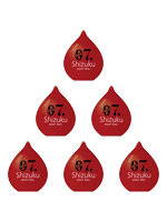 YUIRA-ZERO7shizuku- ディープレッド 6個セット ［パウチローション付属］［先端刺激突起付き］［バランス派向け］