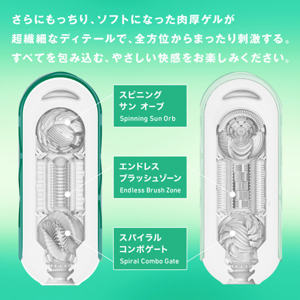 TENGA FLIP360 AURORA GREEN LIMITED SOFT EDITION 画像3