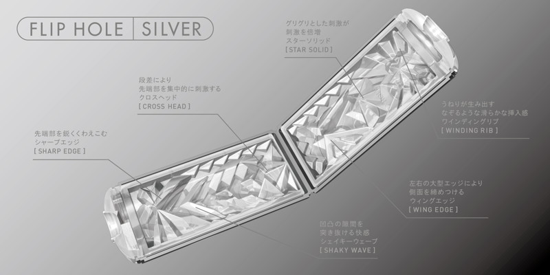 TENGA フリップホール シルバー <FLIP HOLE SILVER SOLID PACK> 画像3