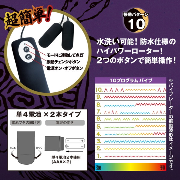 亀〇爆破 縦の陣 ［防水Wローター］ 画像3