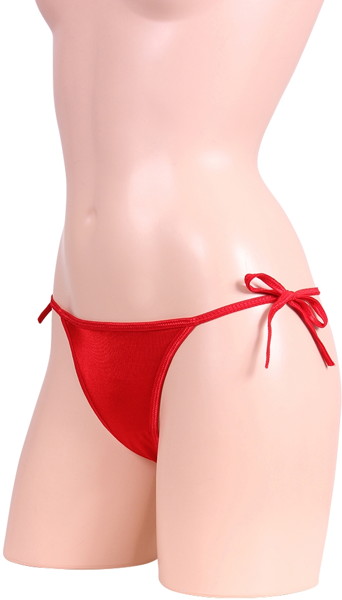 リボンタイプのマイクロパンツ レッド 画像1