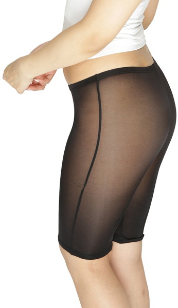 UNISEX 光沢極薄スパッツ ブラック 画像2
