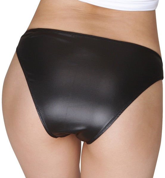 UNISEX 光沢ストレッチゆったりフルバック ブラック 画像1