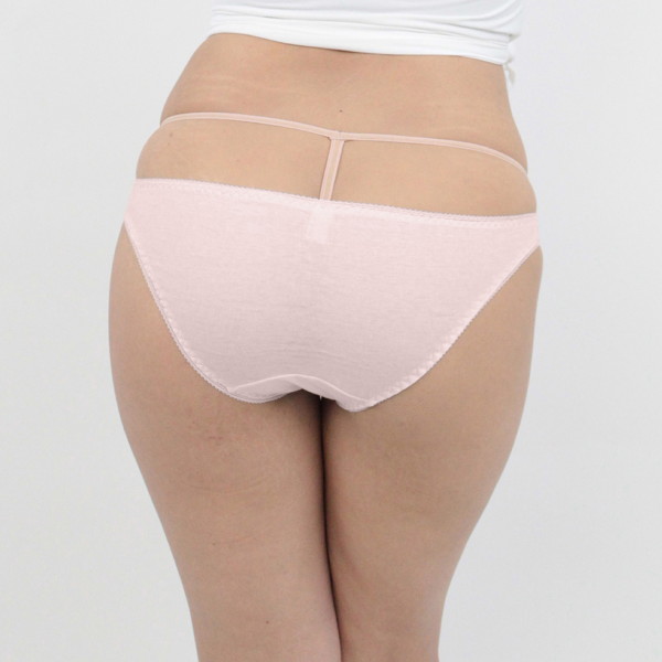 肌なじみの良いコットンシンプルフルバックL ピンク 画像1